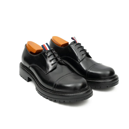 Big Cap Toe Derby shoes Black