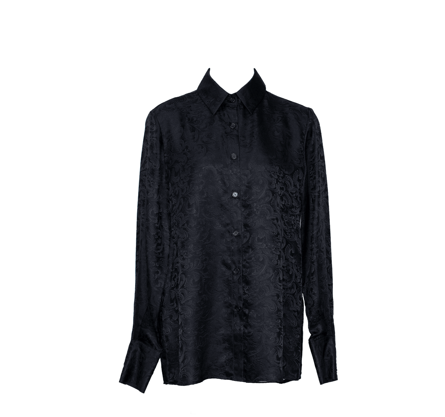 Elegance Silk Blouse in Black Paisley – Women’s Luxury Silk Top - Lolomo!