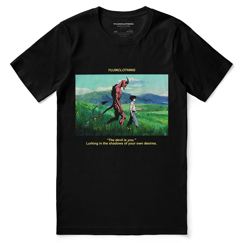 Camiseta de diablo y niño