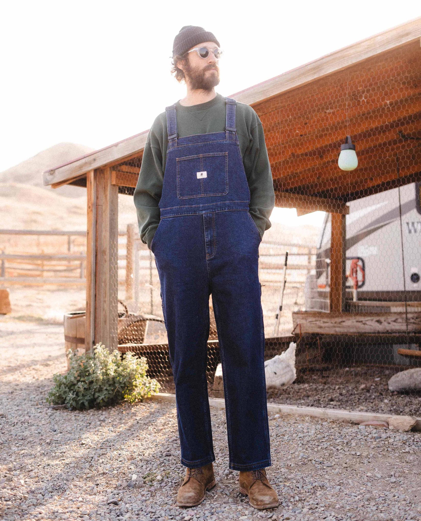 Men's Starving Jartist Overalls Blue Collar - Lolomo!