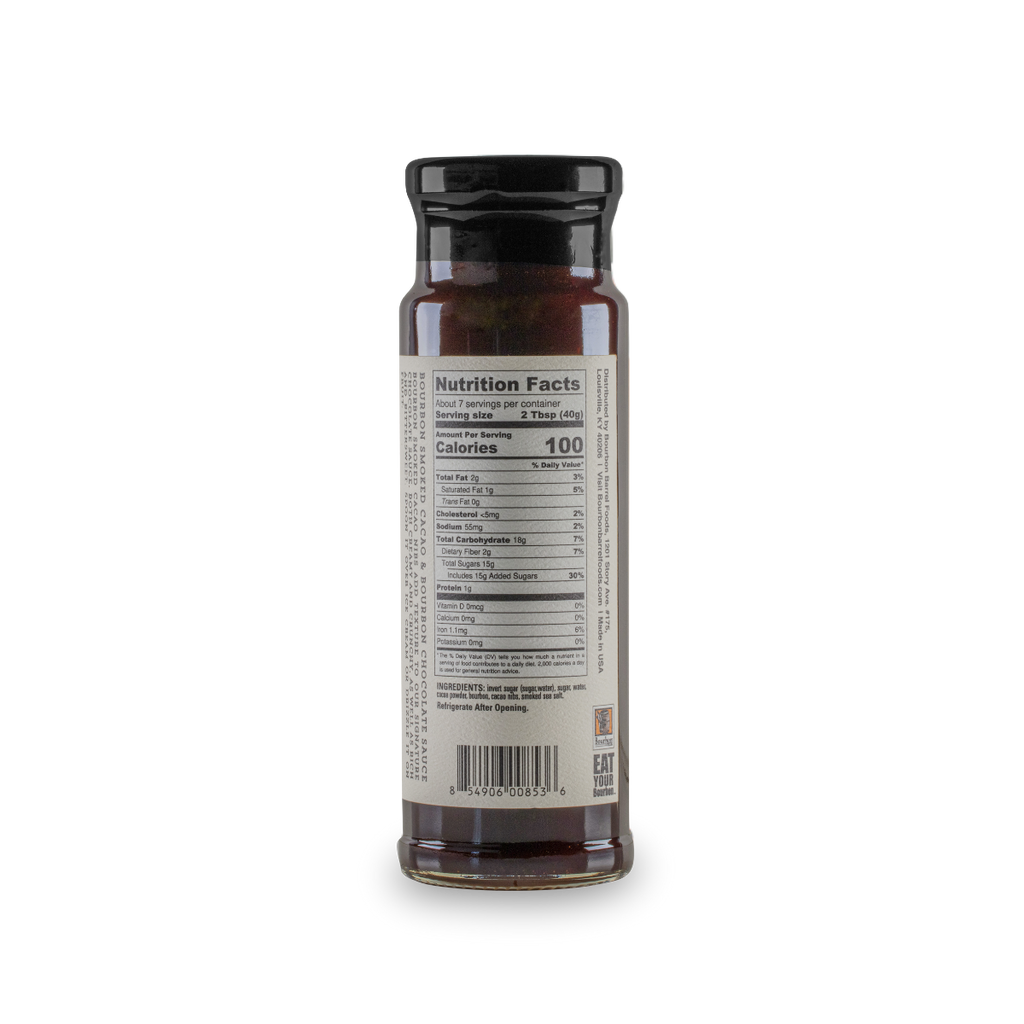 Salsa de chocolate: Nibs de cacao ahumado con bourbon y bourbon