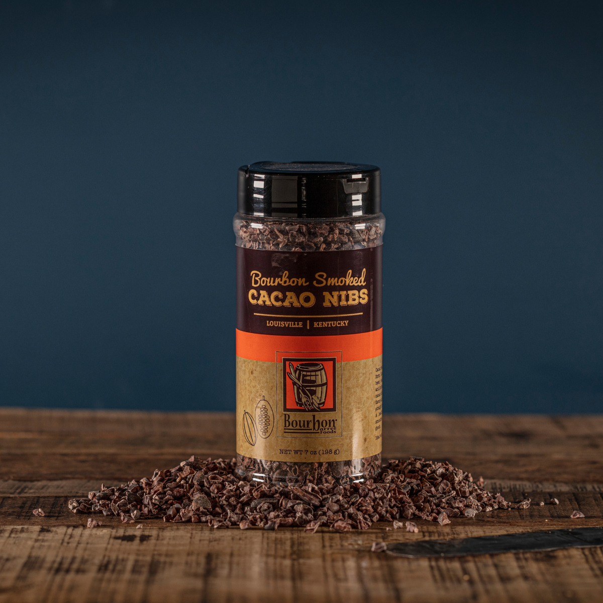 Nibs de cacao ahumado con bourbon