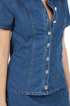 ENSEMBLE HAUT ET JUPE EN JEAN MODE FEMME