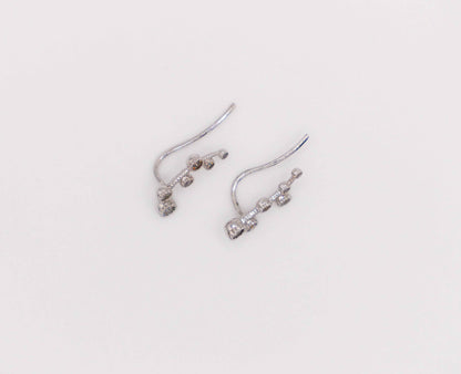 Floral Whispers White Gold Earrings