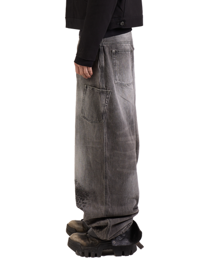 CHEETAH PRINT BOMBER DENIM