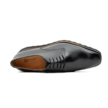 Calf leather business dress derby shoes Black