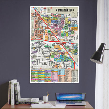Centennial Hills Map, Las Vegas, NV - POSTER PRINTS