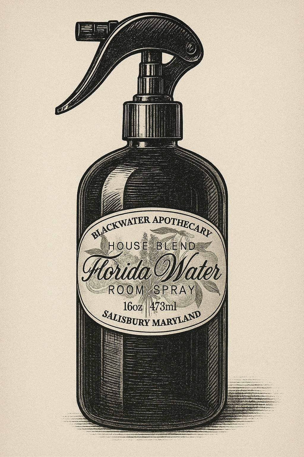 Florida Water - Linen & Body Spray - 16oz - House Blend by Blackwater Apothecary - Lolomo!