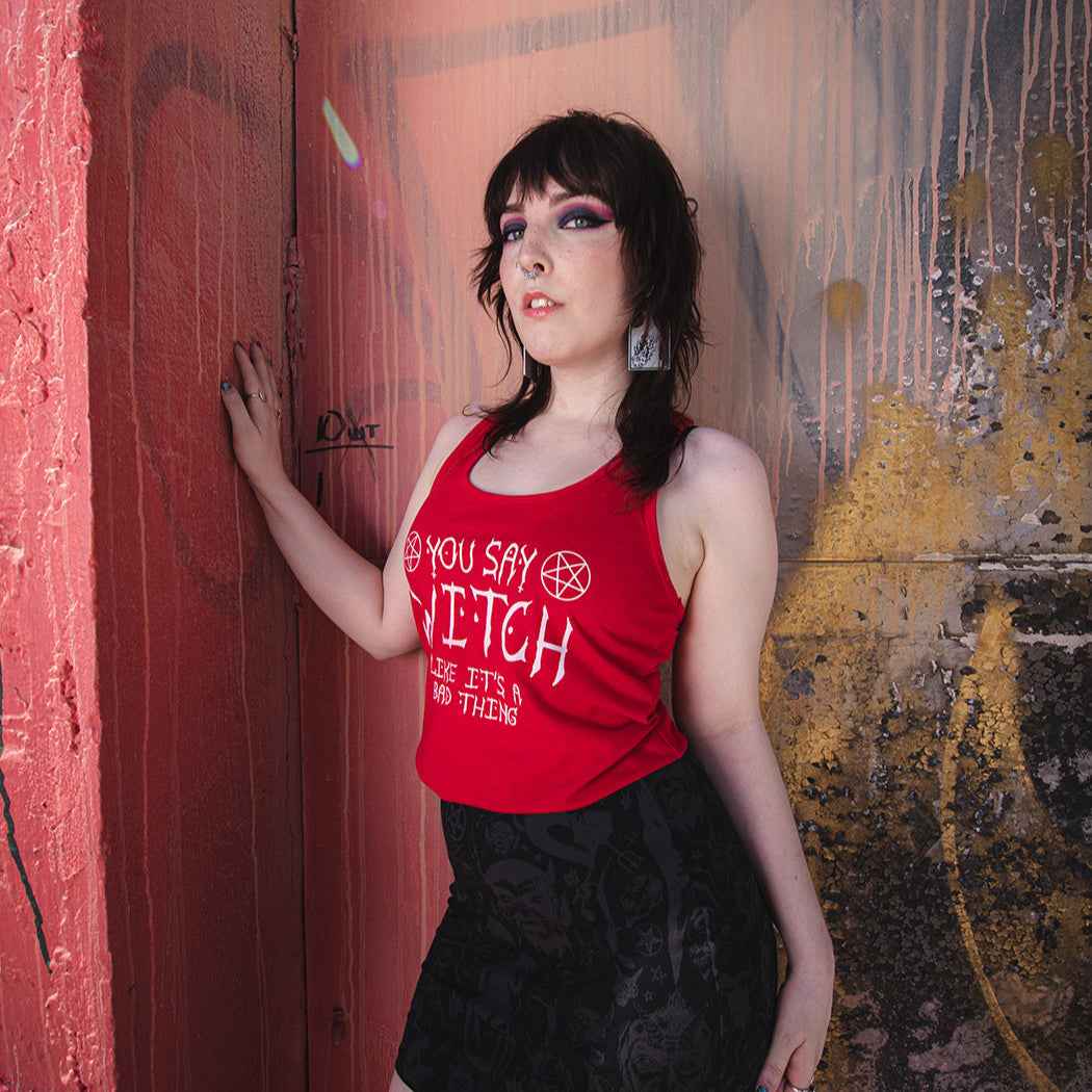 You Say Witch Like It's a Bad Thing Racerback Tank Top - Lolomo!