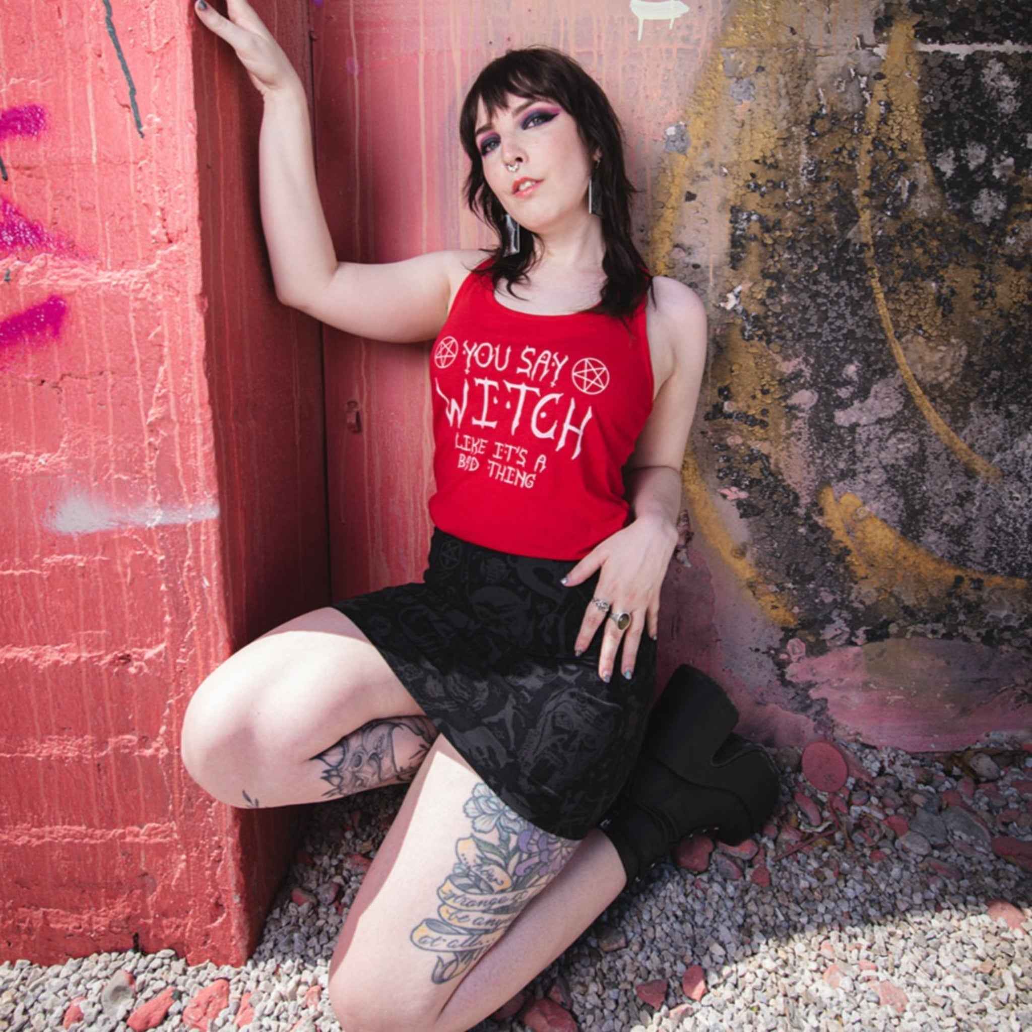 You Say Witch Like It's a Bad Thing Racerback Tank Top - Lolomo!