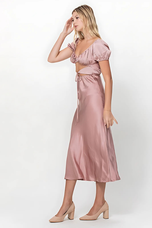 Romance in Rome Satin Dress - Lolomo!