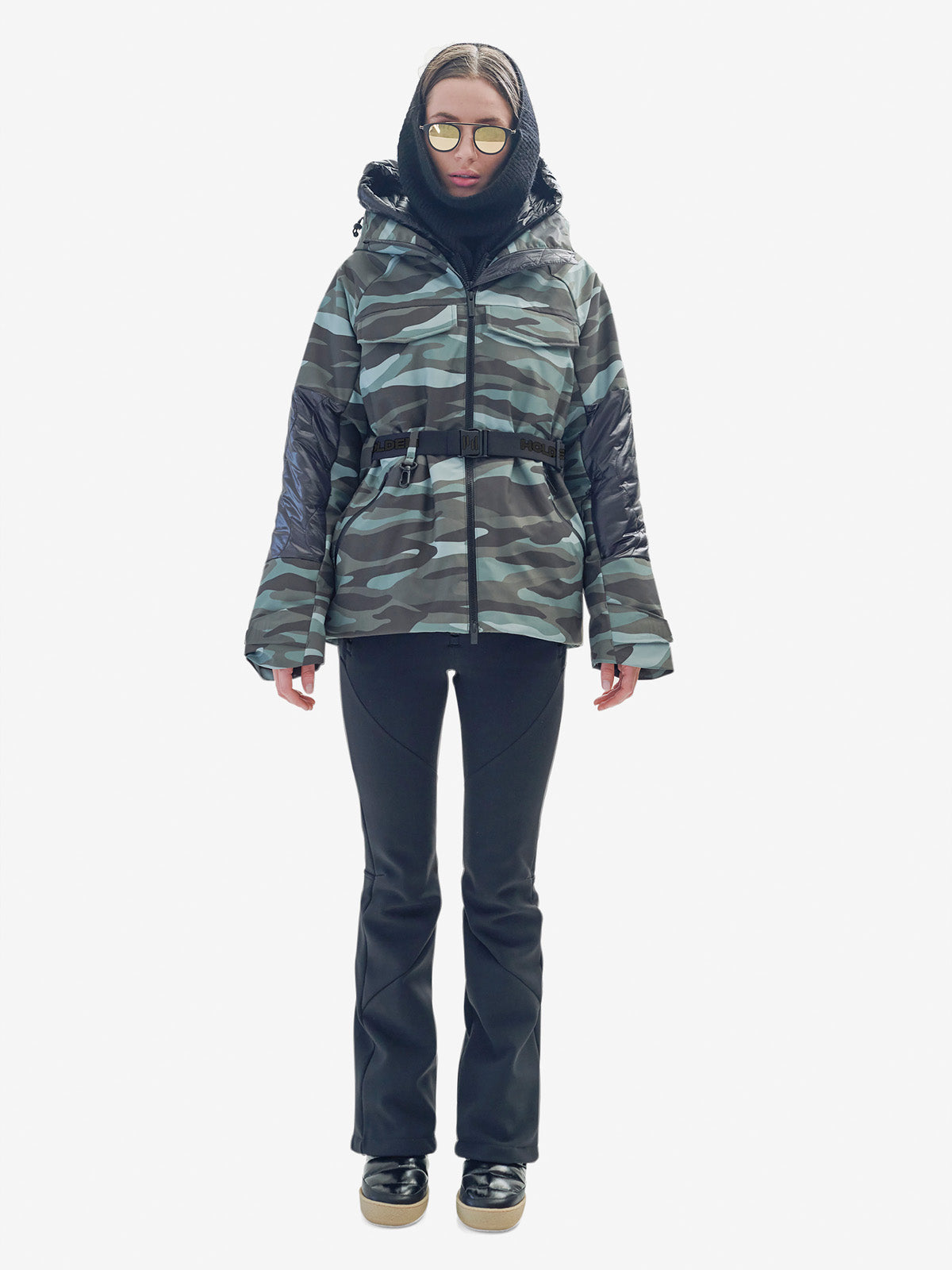 BELTED PARKA - Zea Camo