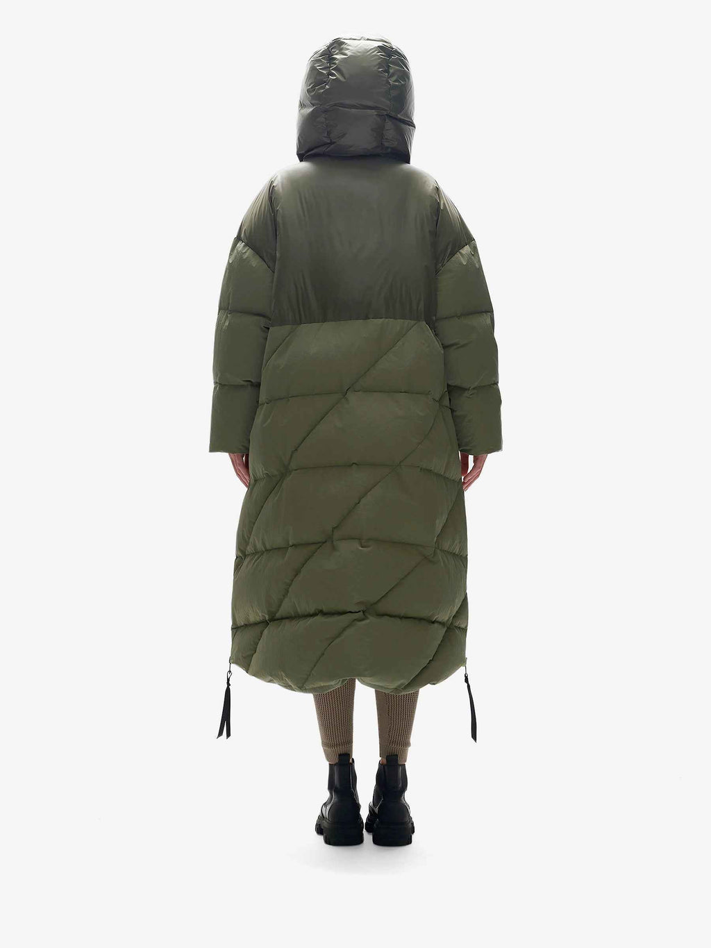 Long Down Puffer - Stone Green