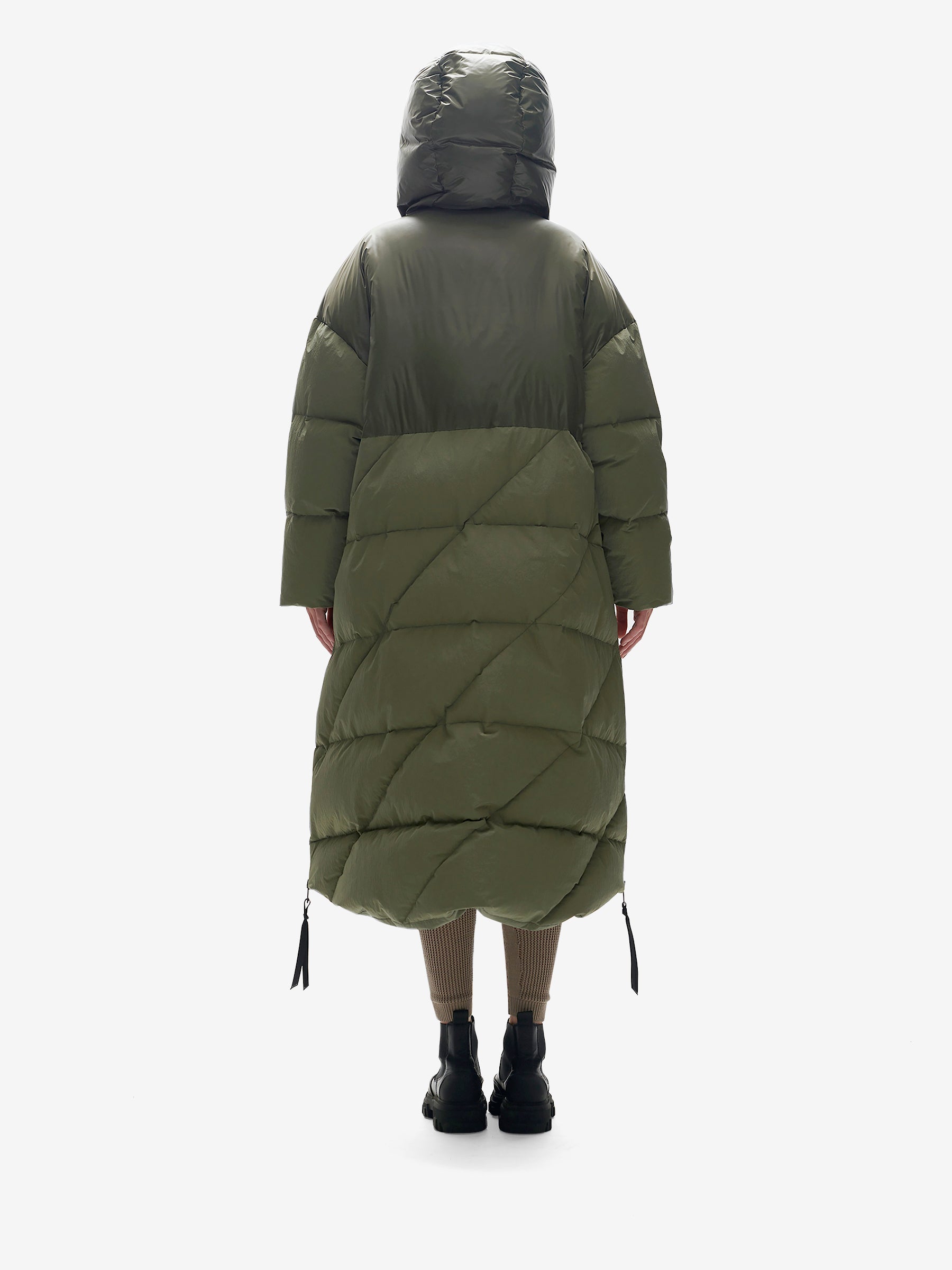 Long Down Puffer - Stone Green