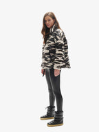 Down Half Zip - Zebra