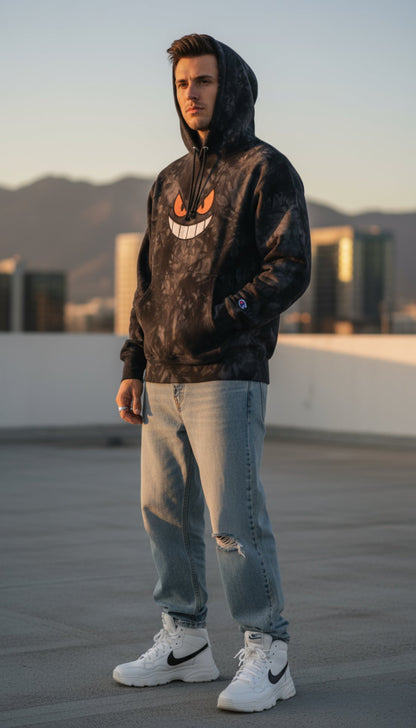 Sudadera con capucha tie-dye Demon Inside