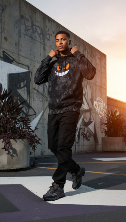 Sudadera con capucha tie-dye Demon Inside