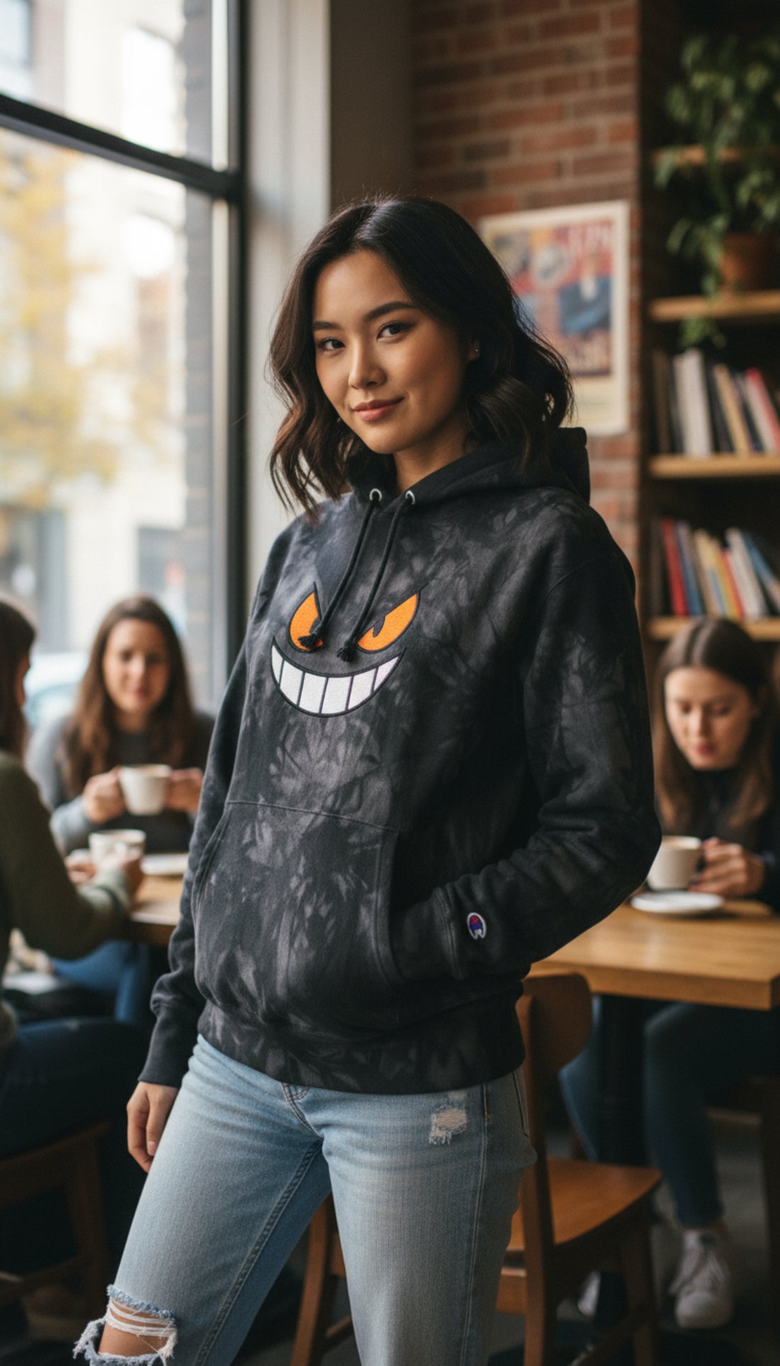 Sudadera con capucha tie-dye Demon Inside