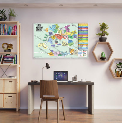 Dos Vientos Ranch Map, Newbury Park, Ventura County - POSTER PRINTS