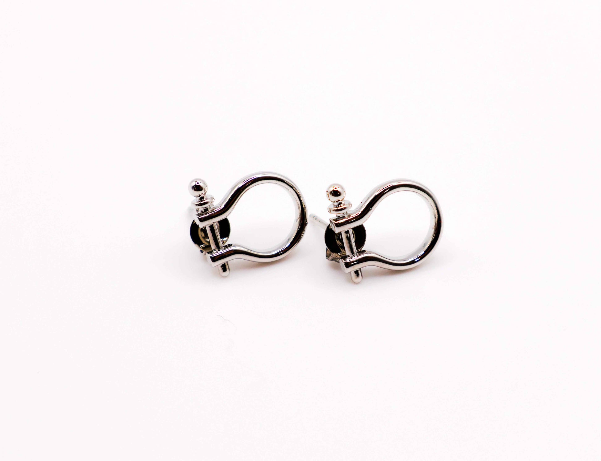 Whimsical White Gold Horseshoe Earrings