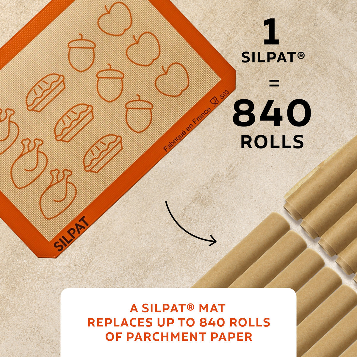 Silpat Thanksgiving Half Size Baking Mat - Limited Edition