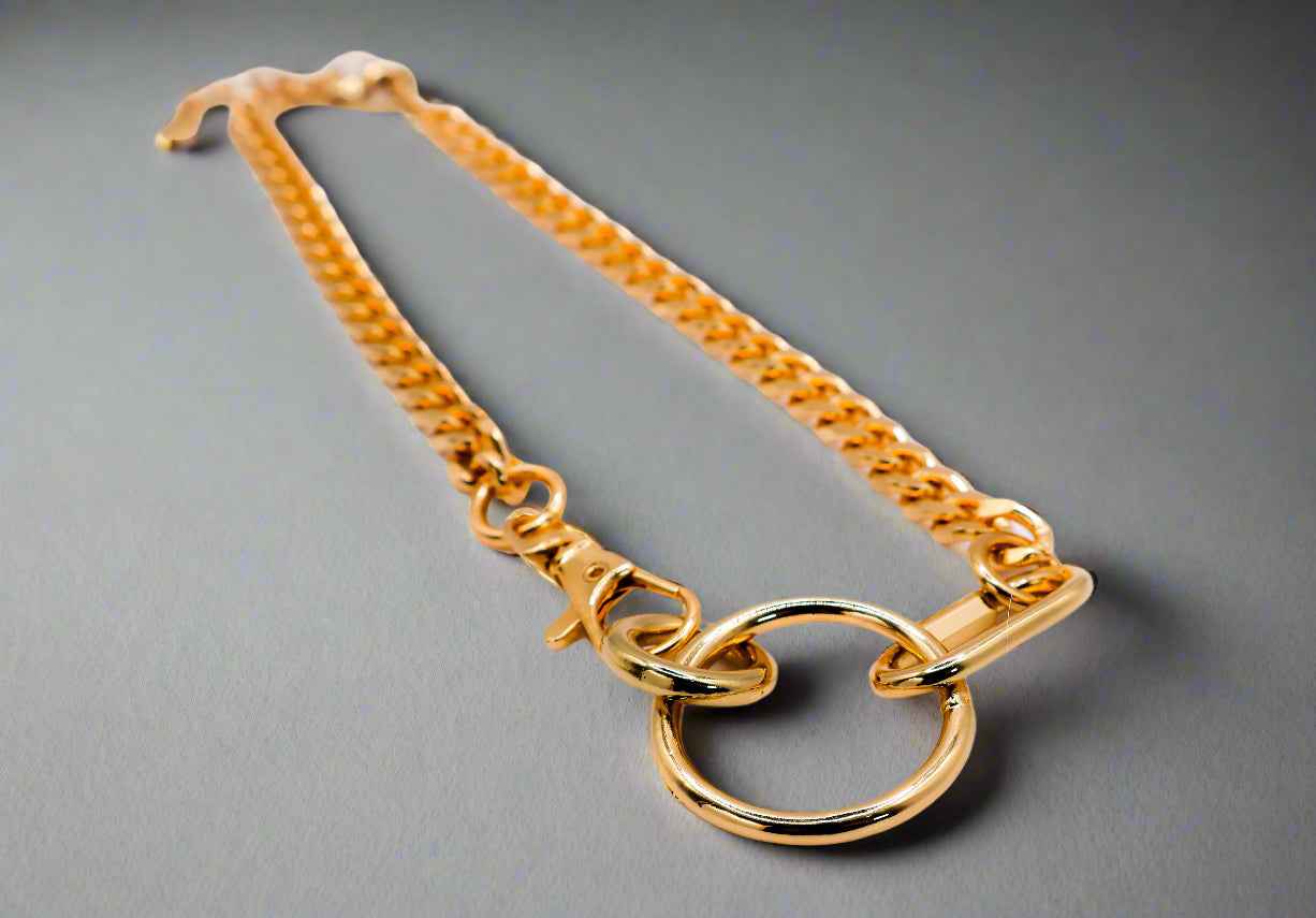 Golden Chain Cascade Necklace – Luxury Gold Statement Necklace