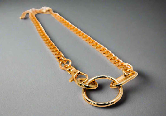 Golden Chain Cascade Necklace – Luxury Gold Statement Necklace