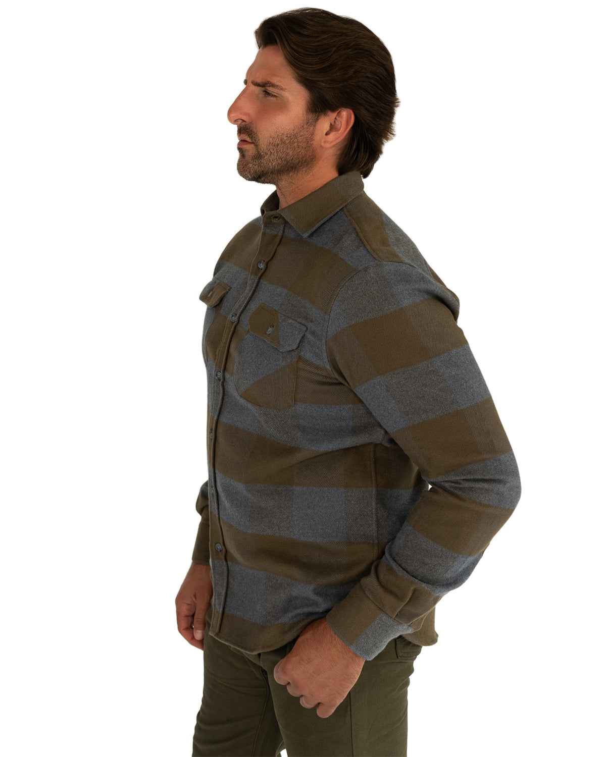 Field Grand Flannel, Caper Green