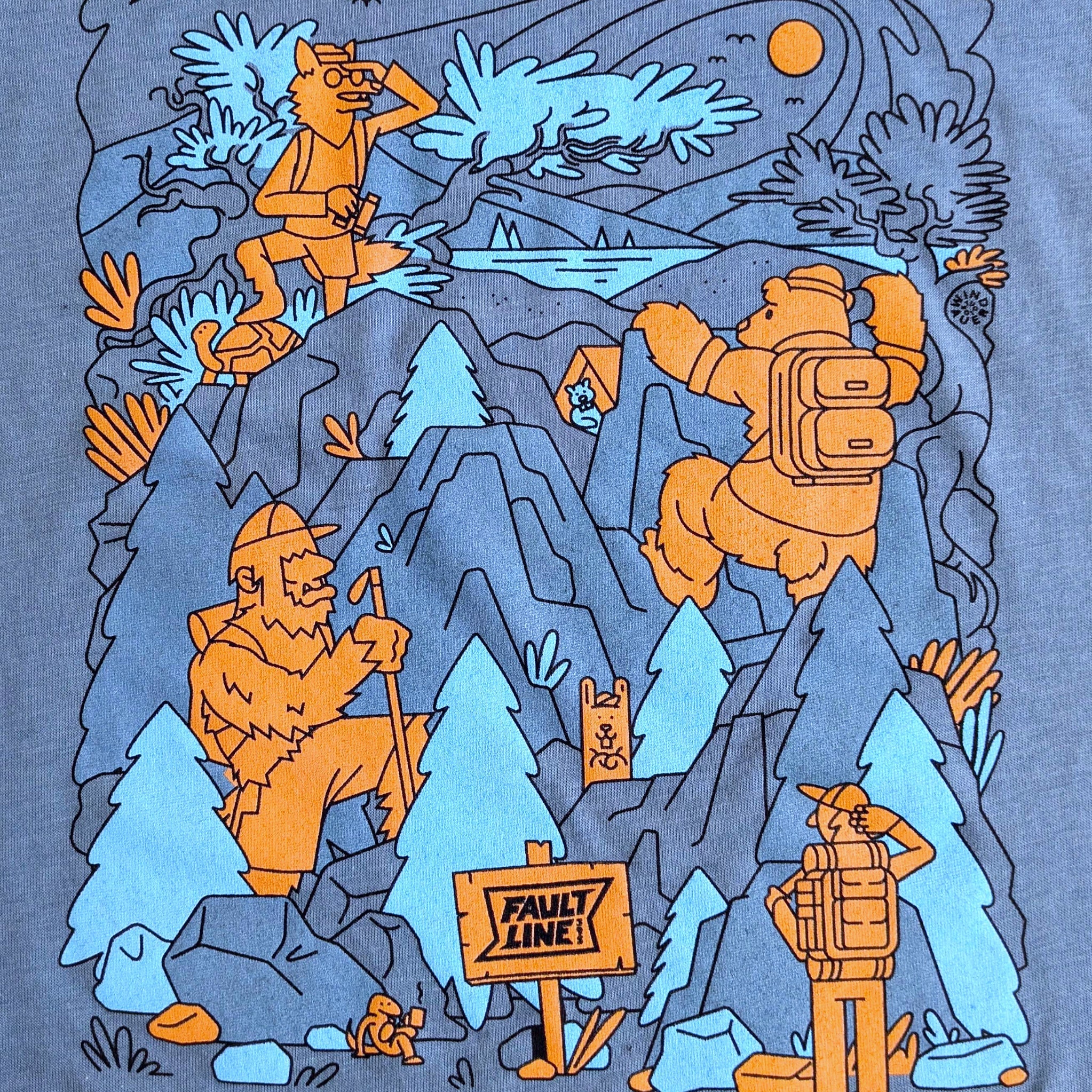 Wild Friends Sustainable Tee - Blue Grey - Lolomo!