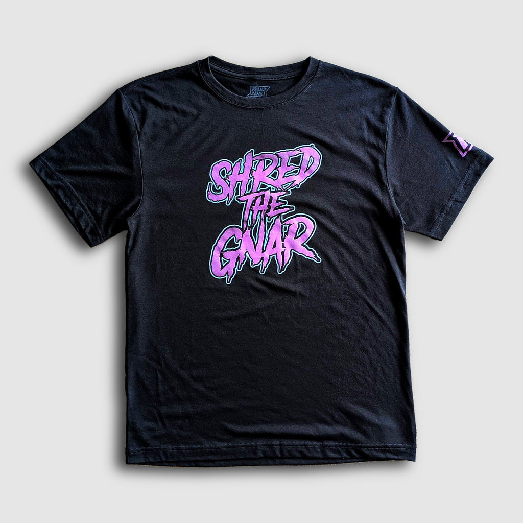 Shred the Gnar Sustainable Tee - Black - Lolomo!