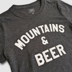 Women's Mountains & Beer Tee - Charcoal - Lolomo!