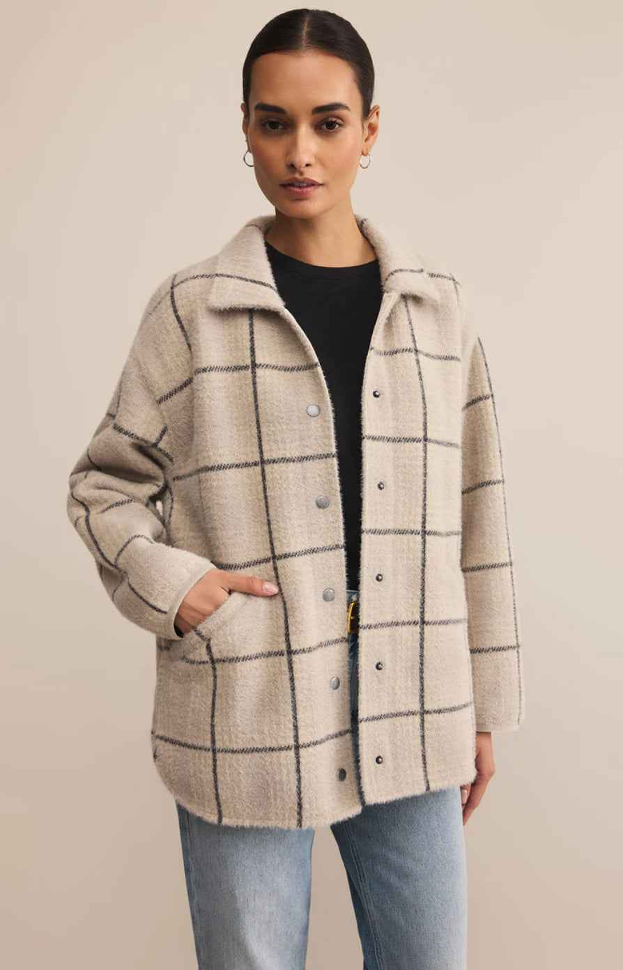 Z Supply Bronx Plaid Jacket ZJ253274