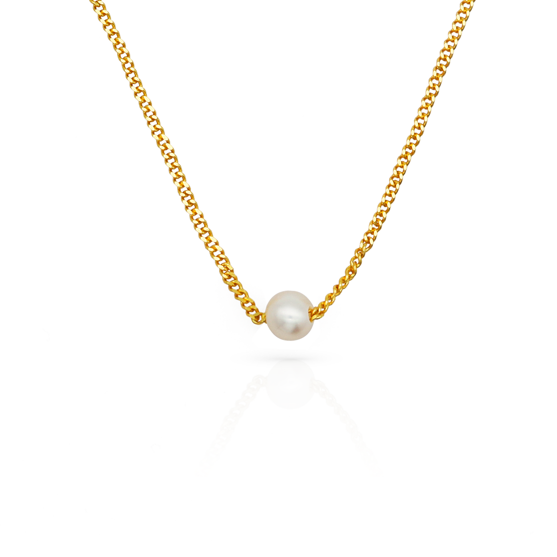 ELAYNE GOLD PEARL NECKLACE - Lolomo!
