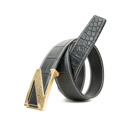 Handcrafted Alligator Leather Belts DVG128