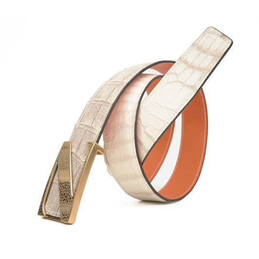 Handcrafted Alligator Leather Belts DVG140