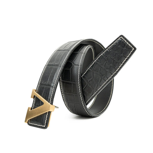 Handcrafted Alligator Leather Belts DVG159