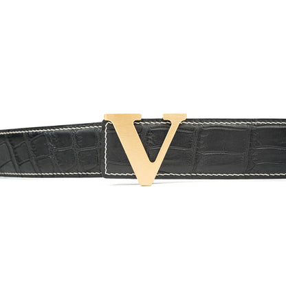 Handcrafted Alligator Leather Belts DVG159