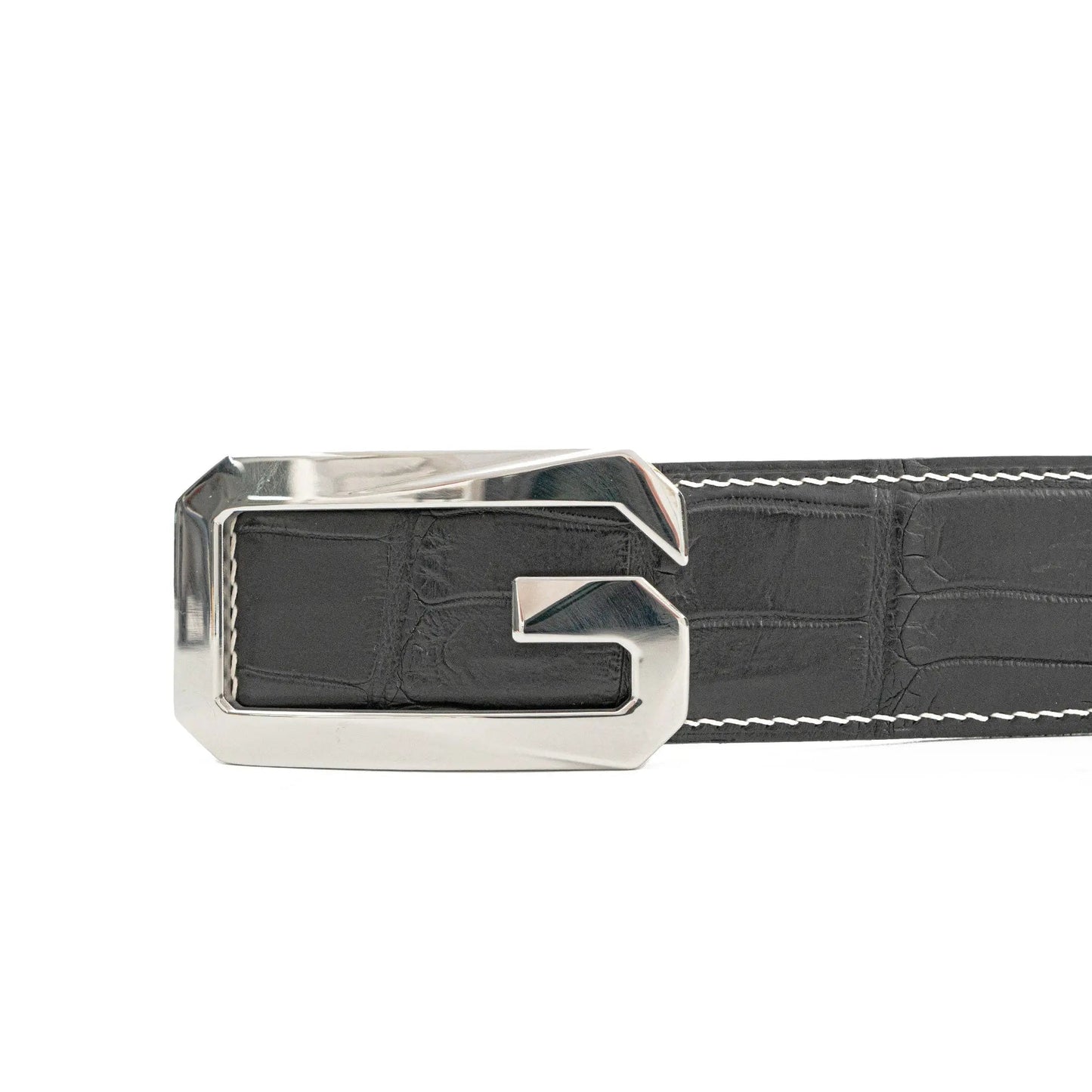 Handcrafted Alligator Leather Belts G-shaped buckle