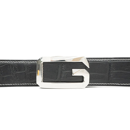 Handcrafted Alligator Leather Belts G-shaped buckle