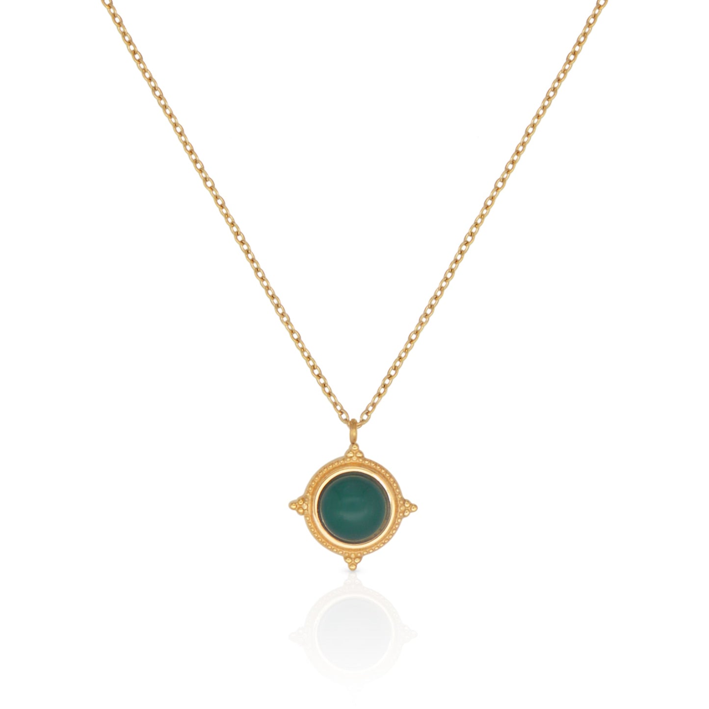 GREEN CAT EYE NECKLACE - Lolomo!