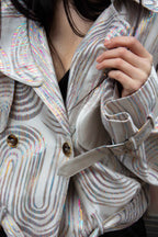 Chaqueta bomber Jacqueline beige: elegante abrigo bomber para mujer