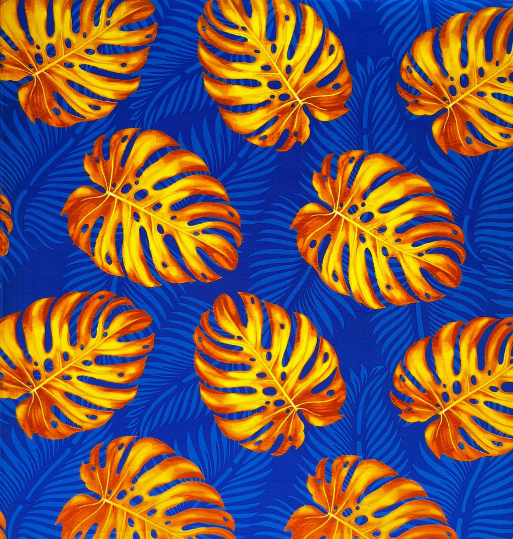 Monstera Dypsis Lutescens Leaves Peachskin Fabric | Islands Fabric