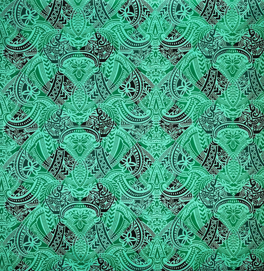 Traditional Polynesian Tattoo All Over design Peachskin Fabric | Islands Fabric