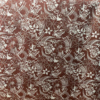Polynesian Tribal Print Fabric | Chambray (Denim Look)