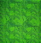 Traditional Polynesian Tapa Monstera leaves design Fabric | Polyester