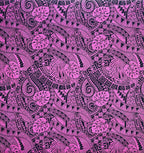 Traditional Polynesian Tapa Monstera leaves design Fabric | Polyester