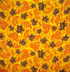 Sea Turtles w/ Traditional Polynesian Tattoo Patches Rayon Fabric | Islands Fabric