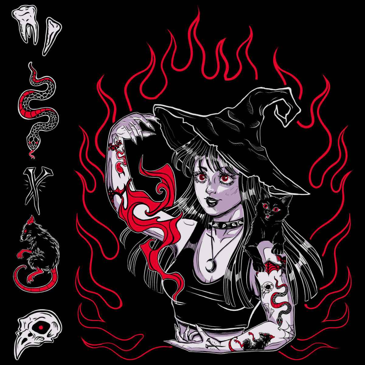 Incantation -  Tattooed Witch Long Sleeve Shirt