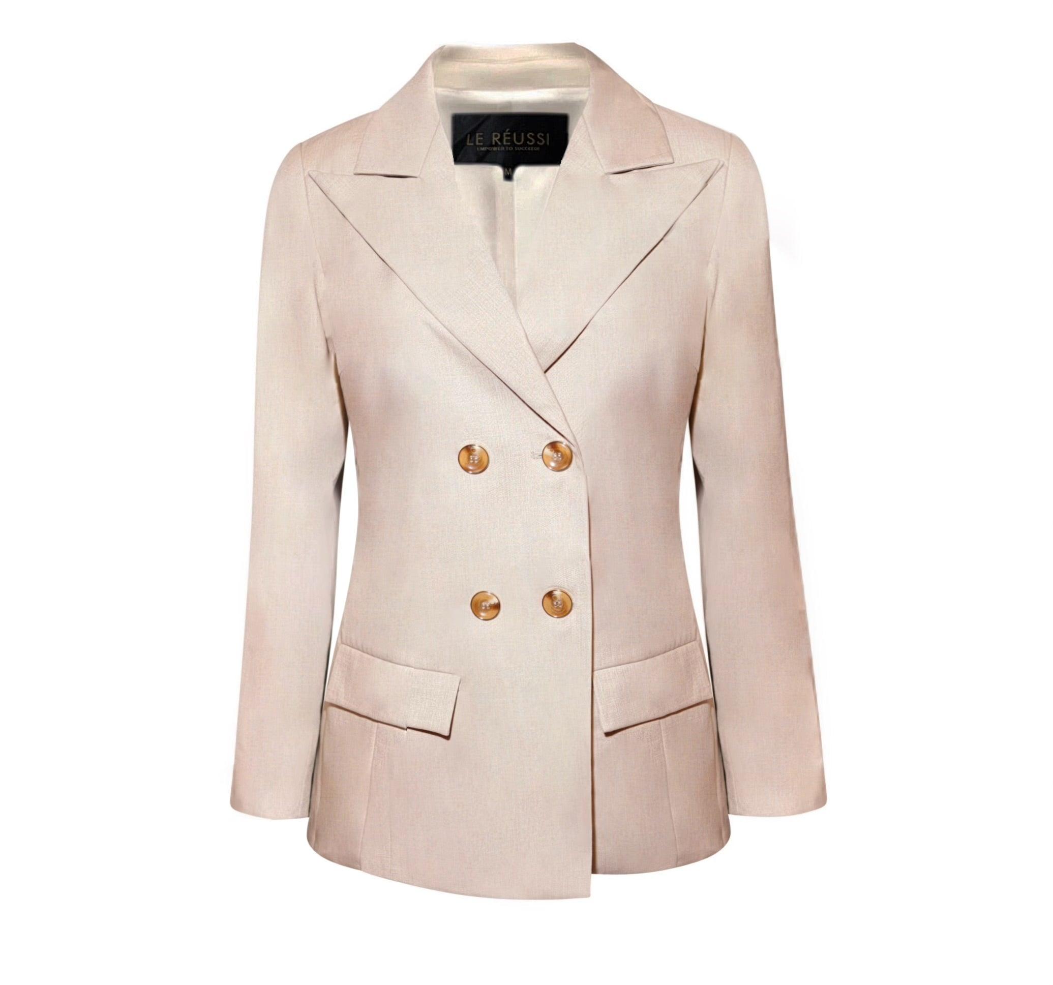 Blazer cruzado de lana Louise: estilo clásico para mujer