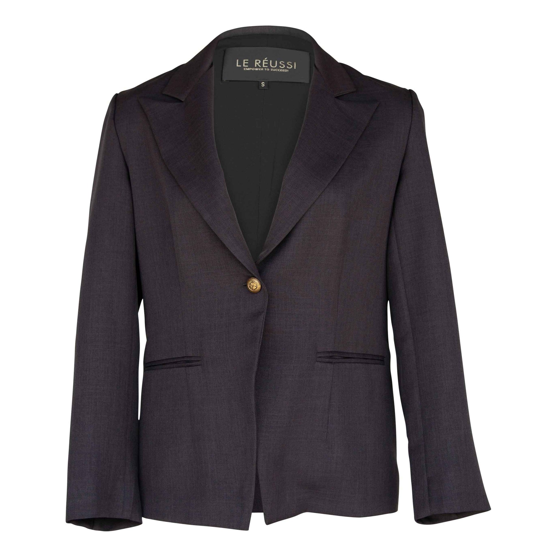 Luxe Charcoal Blazer – Women’s Tailored Office Jacket